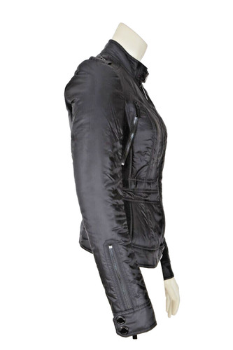 Burberry black nylon zipper - black,